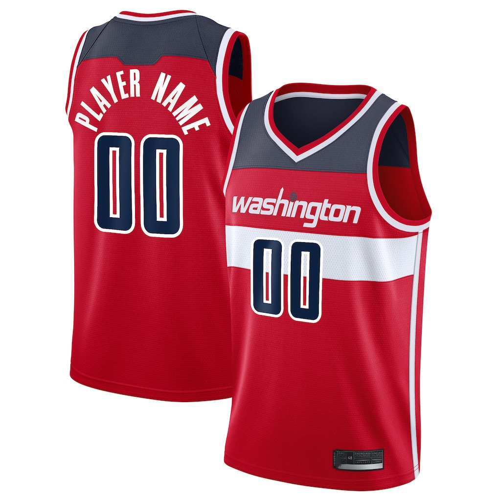 Qdoa Custom W.Wizards Red 2020-21 Swingman Jerseys - Icon Edition