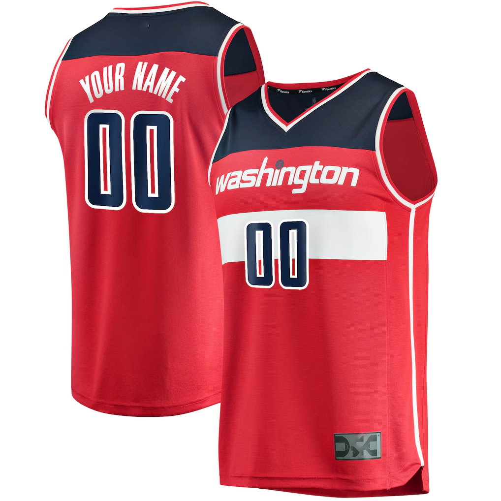 Qdoa Custom W.Wizards Red Fast Break Replica Jerseys - Icon Edition