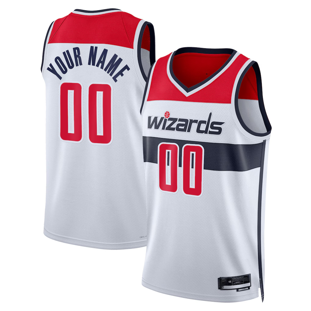 Qdoa Custom W.Wizards White Swingman Jerseys - Association Edition
