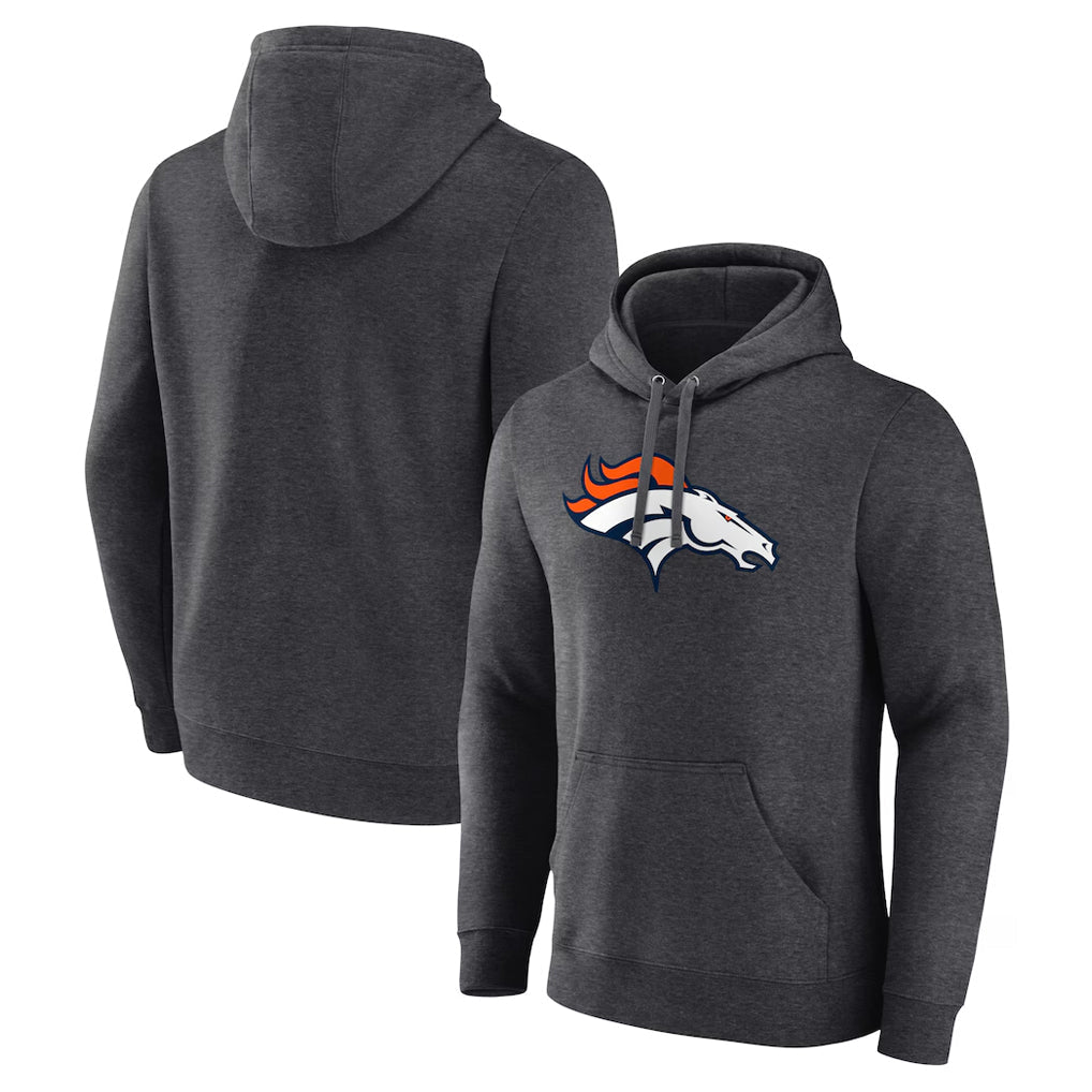 Qdoa D.Broncos Ash One Color Pullover Hoodie Limited Blank Player Stitched Jerseys