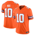 Qdoa D.Broncos #10 Bo Nix Player Orange Vapor F.U.S.E. Limited Stitched Jerseys