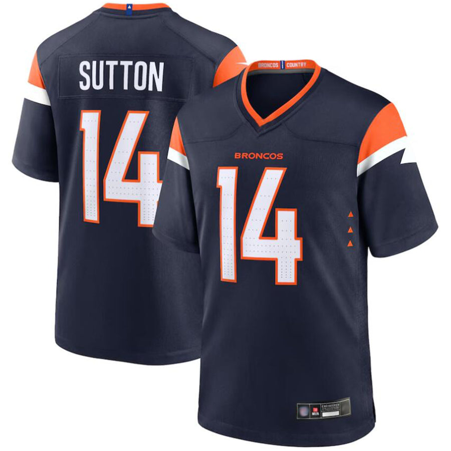 Qdoa D.Broncos #14 Courtland Sutton Player Navy Home Replica Game Stitched Jerseys