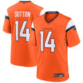 Qdoa D.Broncos #14 Courtland Sutton Player Orange Home Replica Game Stitched Jerseys