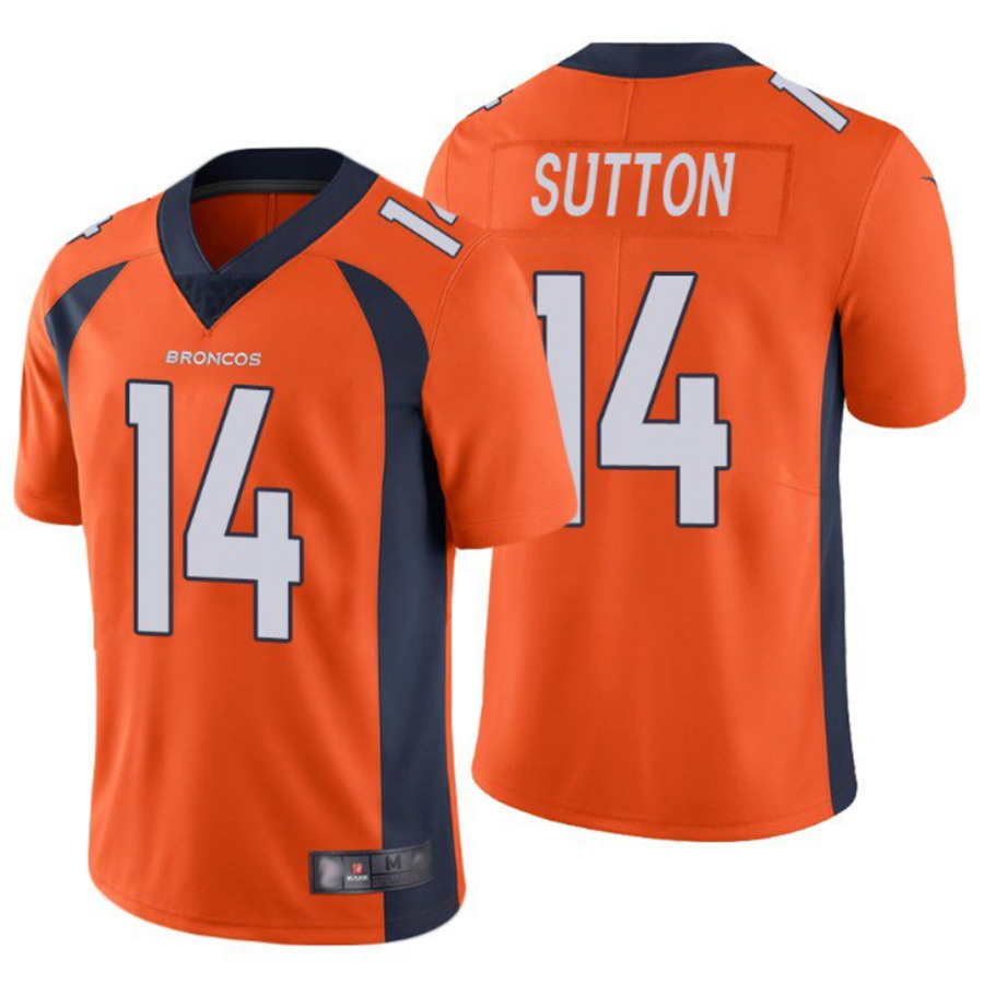 Qdoa D.Broncos #14 Courtland Sutton Player Orange Limited Stitched Jerseys