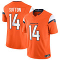 Qdoa D.Broncos #14 Courtland Sutton Player Orange Vapor F.U.S.E. Limited Stitched Jerseys