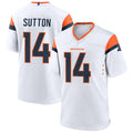 Qdoa D.Broncos #14 Courtland Sutton Player White Home Game Stitched Jerseys