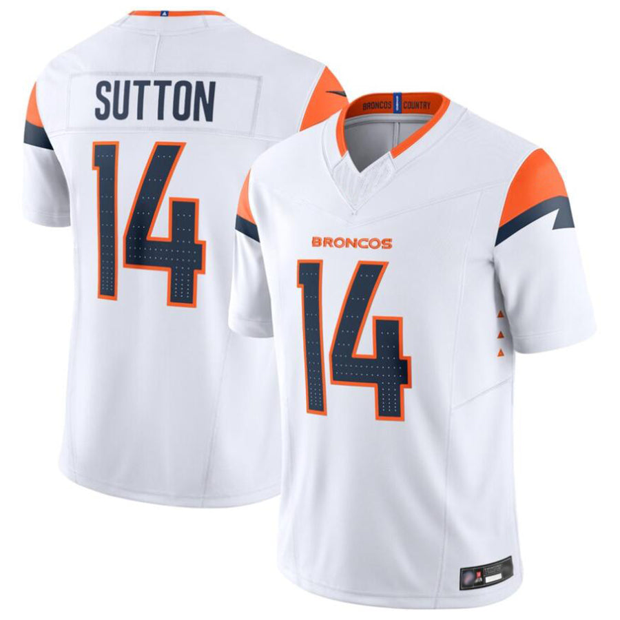 Qdoa D.Broncos #14 Courtland Sutton Player White Vapor F.U.S.E. Limited Stitched Jerseys