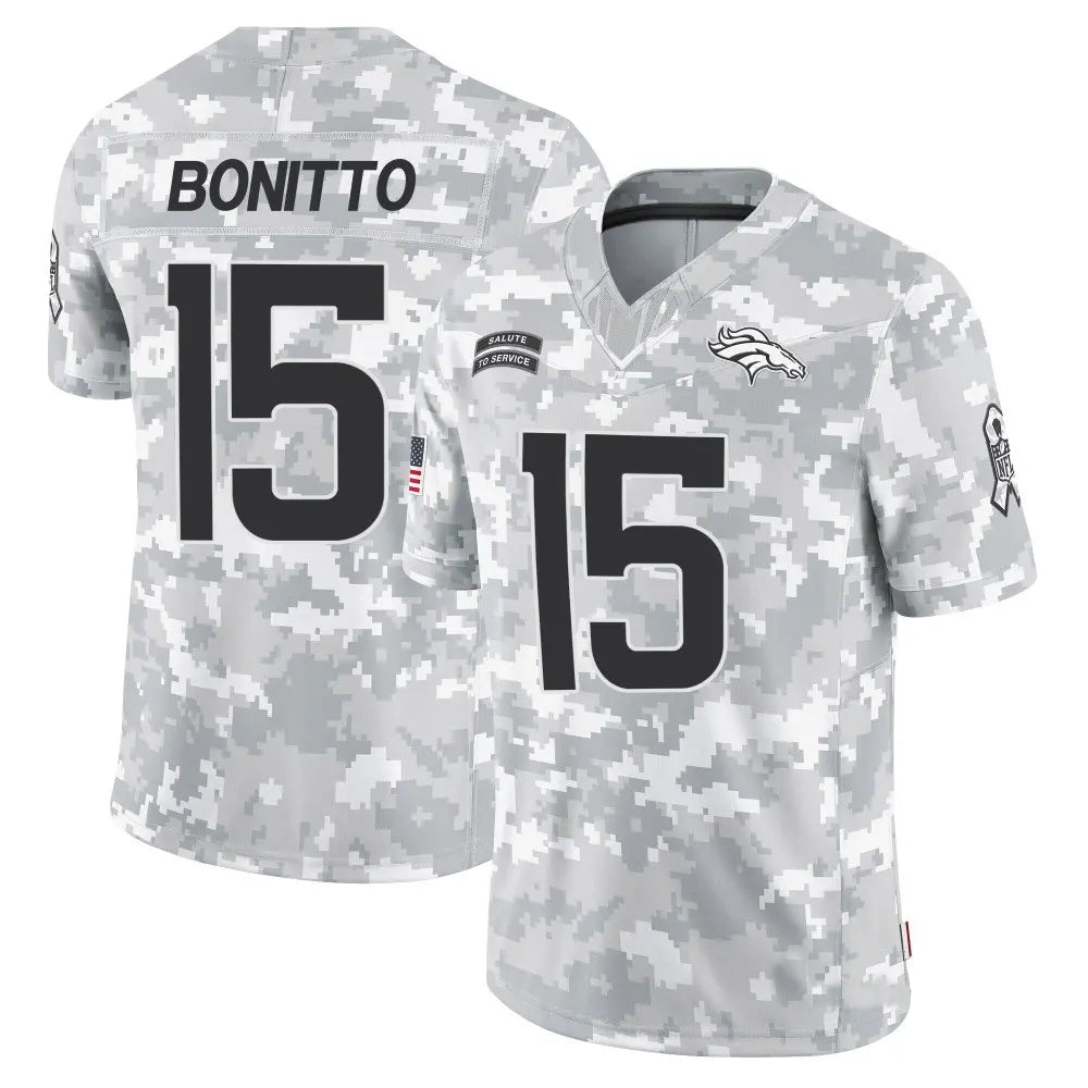 Qdoa D.Broncos #15 Nik Bonitto Player Arctic Camo Salute to Service Limited Stitched Jerseys