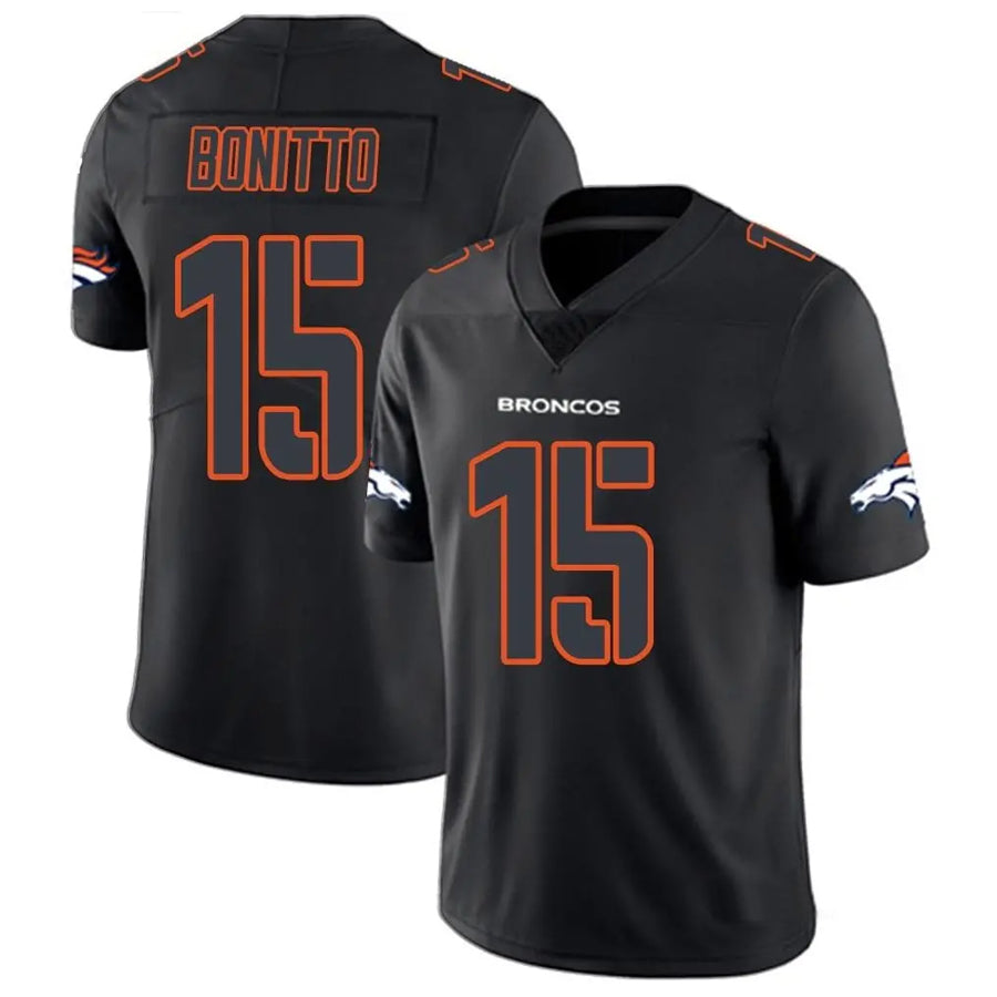 Qdoa D.Broncos #15 Nik Bonitto Player Limited Black Impact Stitched Jerseys