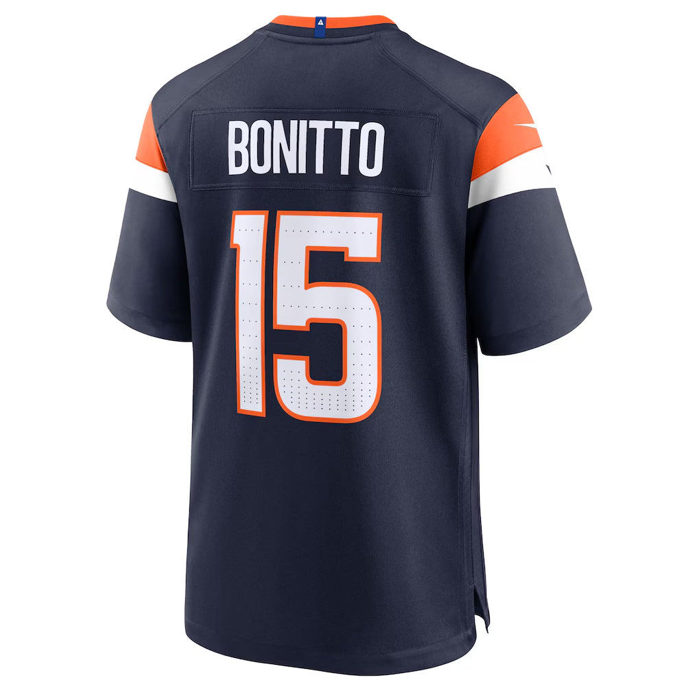 Qdoa D.Broncos #15 Nik Bonitto Player Navy Home Game Stitched Jerseys