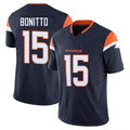 Qdoa D.Broncos #15 Nik Bonitto Player Navy Vapor F.U.S.E. Limited Stitched Jerseys