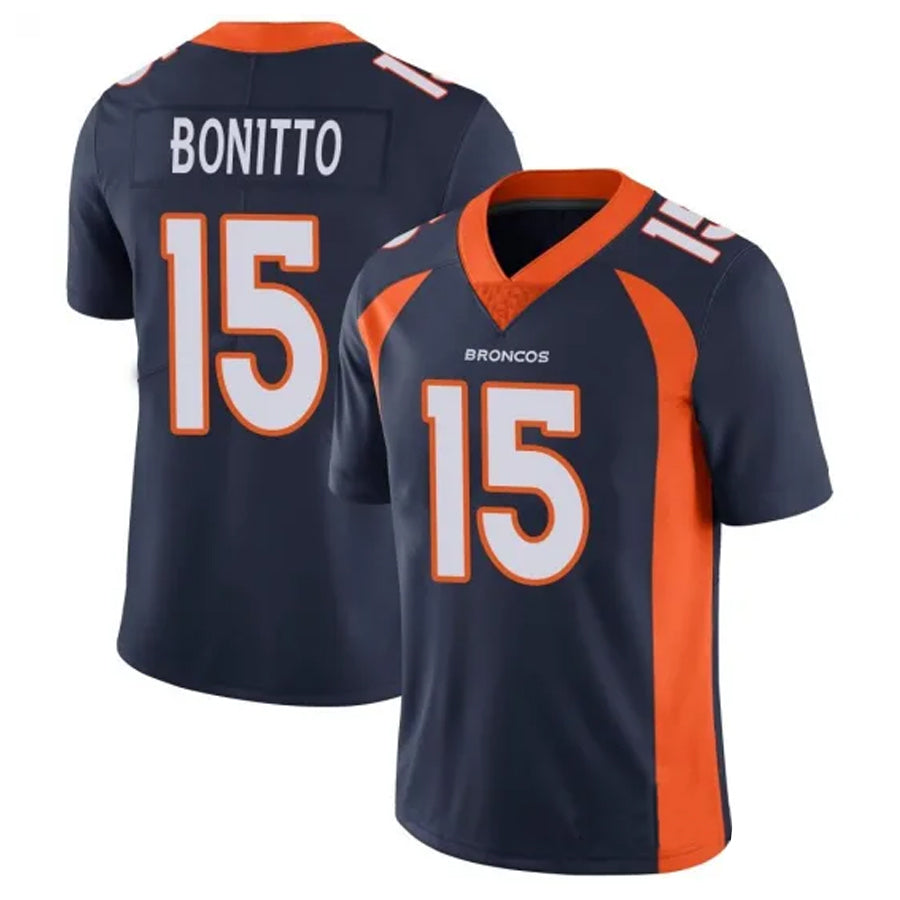 Qdoa D.Broncos #15 Nik Bonitto Player Navy Vapor Limited Stitched Jerseys