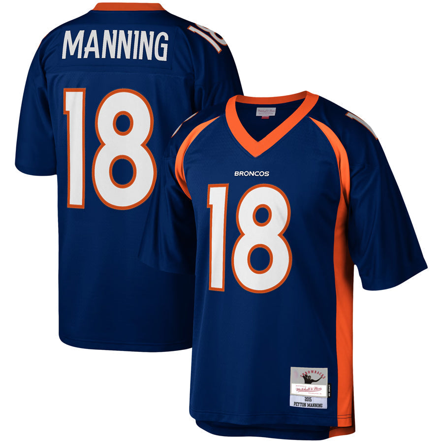Qdoa D.Broncos #18 Peyton Manning Player Mitchell & Ness Navy Legacy Replica Stitched  Jerseys