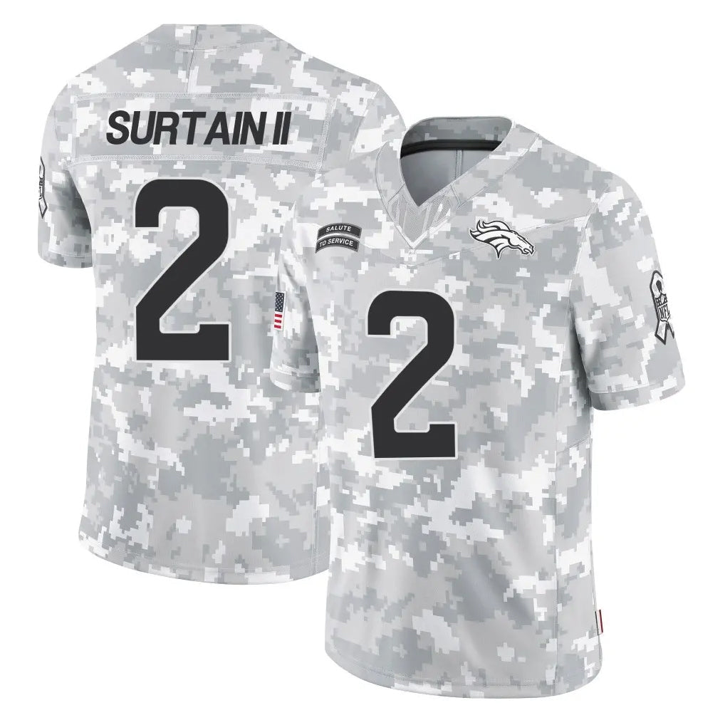 Qdoa D.Broncos #2 Pat Surtain II Player Arctic Camo Salute To Service Limited Stitched Jerseys