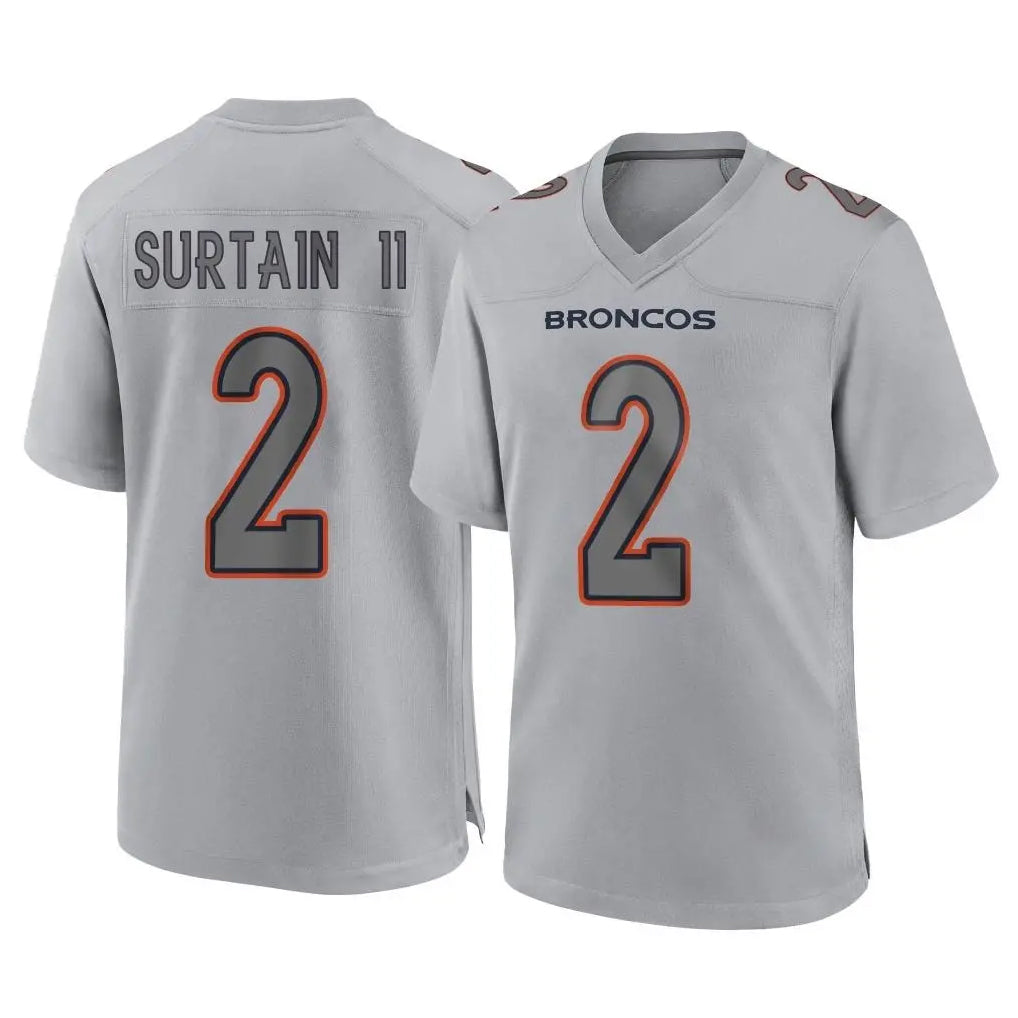 Qdoa D.Broncos #2 Pat Surtain II Player Gray Atmosphere Fashion Limited Game Stitched Jerseys