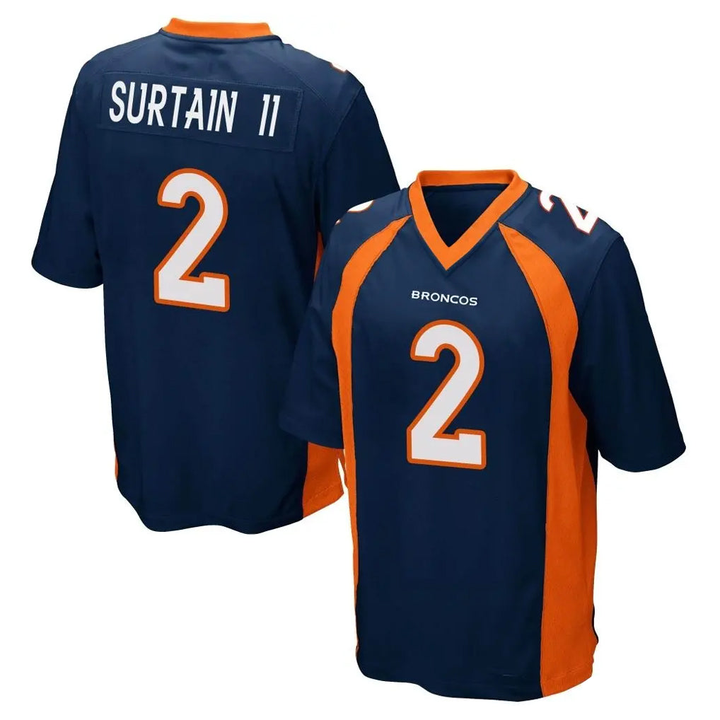 Qdoa D.Broncos #2 Pat Surtain II Player Navy Game Stitched Jerseys