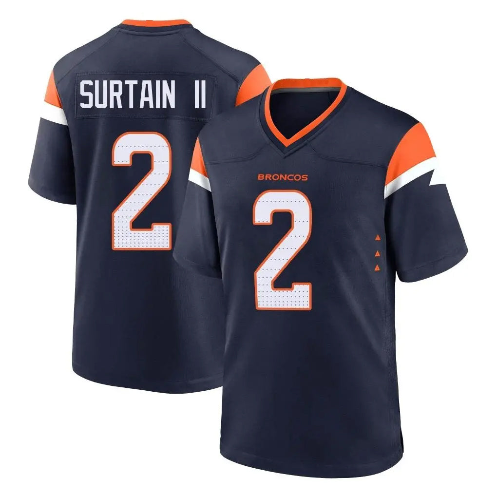 Qdoa D.Broncos #2 Pat Surtain II Player Navy Home Game Stitched Jerseys