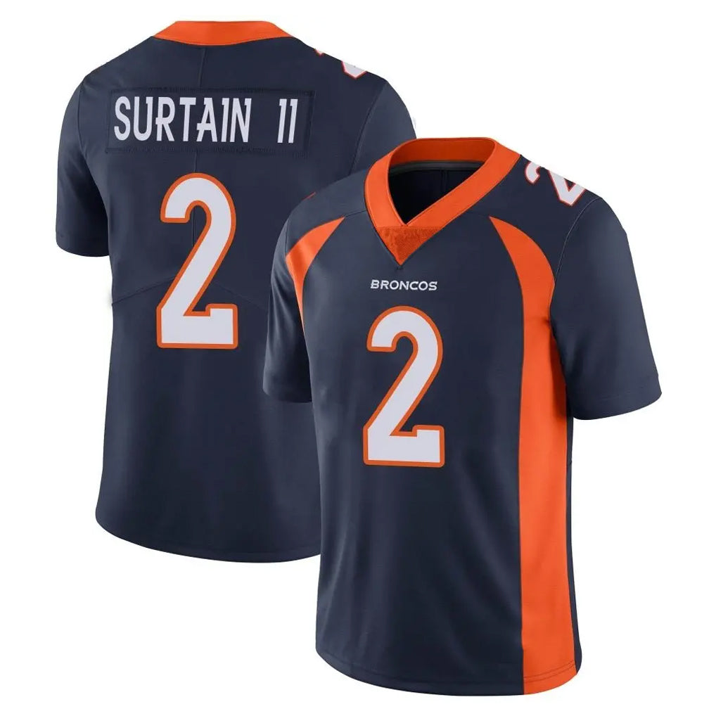 Qdoa D.Broncos #2 Pat Surtain II Player Navy Vapor Untouchable Limited Game Stitched Jerseys
