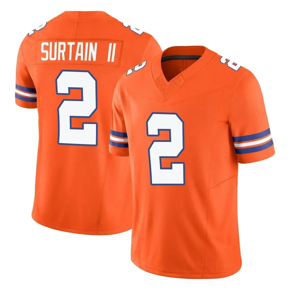 Qdoa D.Broncos #2 Pat Surtain II Player Orange Limited Alternate Vapor F.U.S.E. Throwback Game Stitched Jerseys