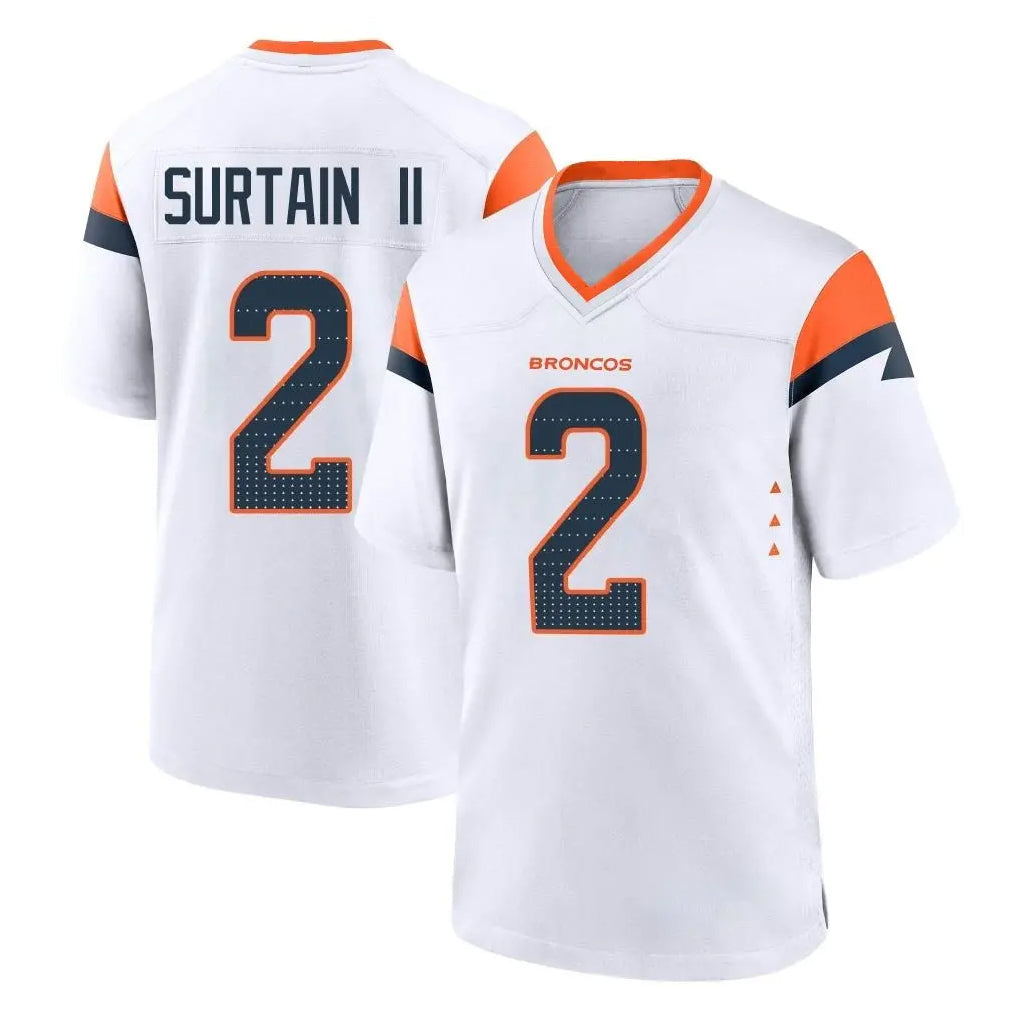 Qdoa D.Broncos #2 Pat Surtain II Player White Home Game Stitched Jerseys