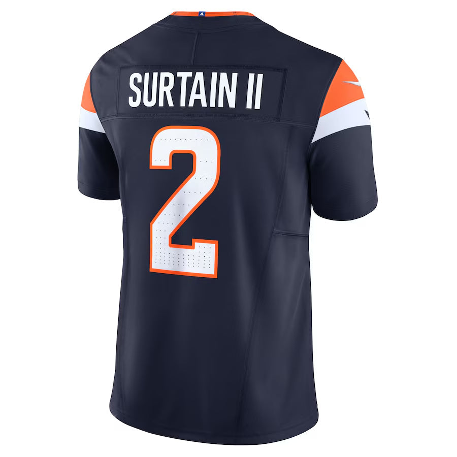 Qdoa D.Broncos #2 Patrick Surtain II Player Navy Vapor F.U.S.E. Limited  Stitched Jerseys