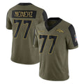 Qdoa D.Broncos #77 Quinn Meinerz Player Olive Salute To Service Limited Game Stitched Jerseys