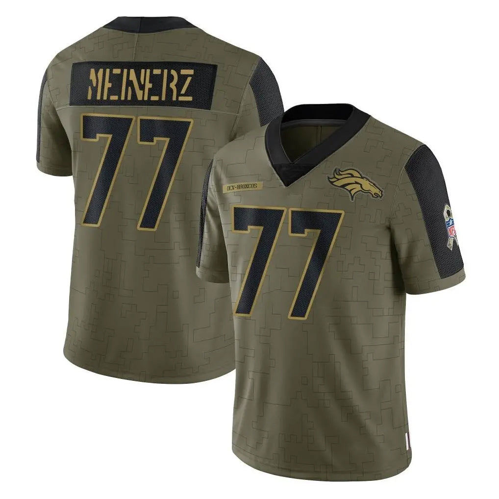 Qdoa D.Broncos #77 Quinn Meinerz Player Olive Salute To Service Limited Game Stitched Jerseys