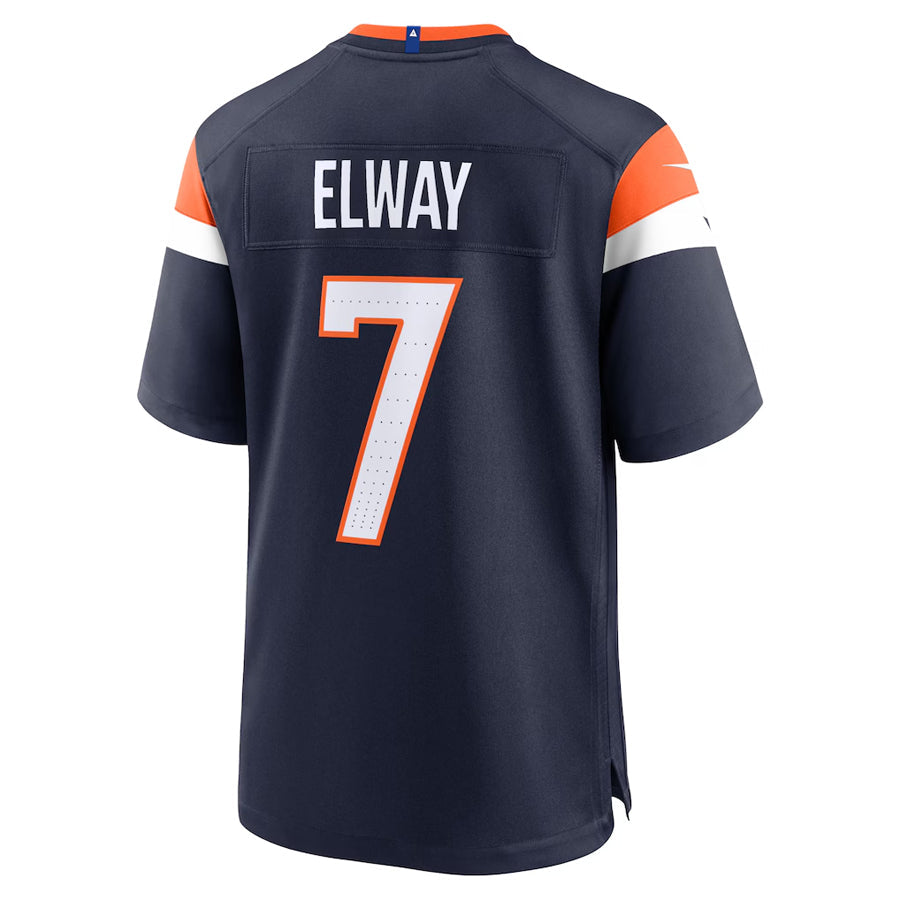 Qdoa D.Broncos #7 John Elway Player Navy Home Game Stitched Jerseys