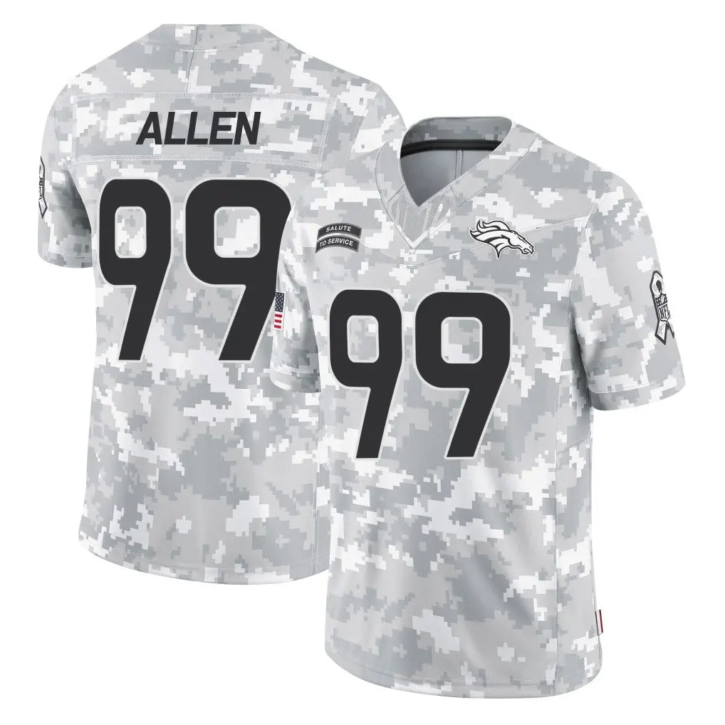 Qdoa D.Broncos #99 Zach Allen Player Arctic Camo Salute To Service Limited Stitched Jerseys