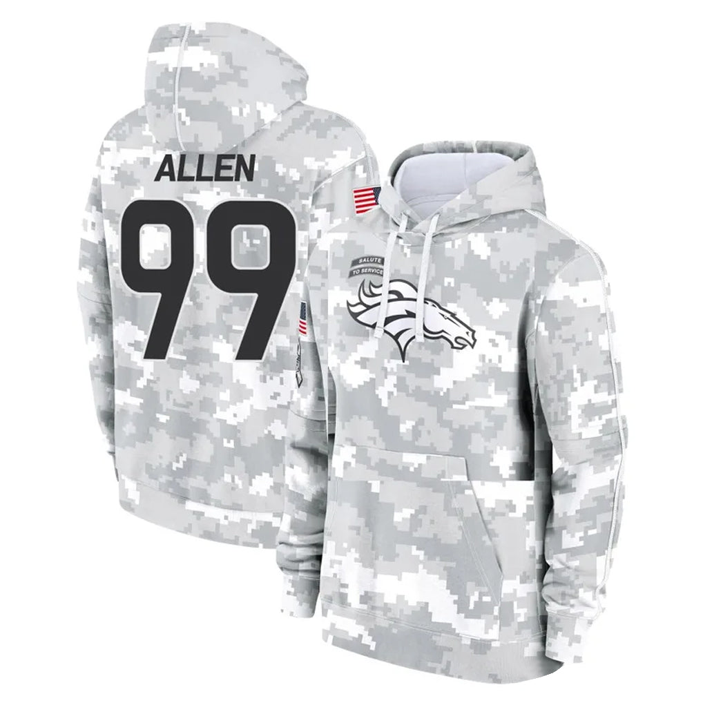 Qdoa D.Broncos #99 Zach Allen Player Arctic Camo Salute to Service Hoodies Limited Game Stitched Jerseys