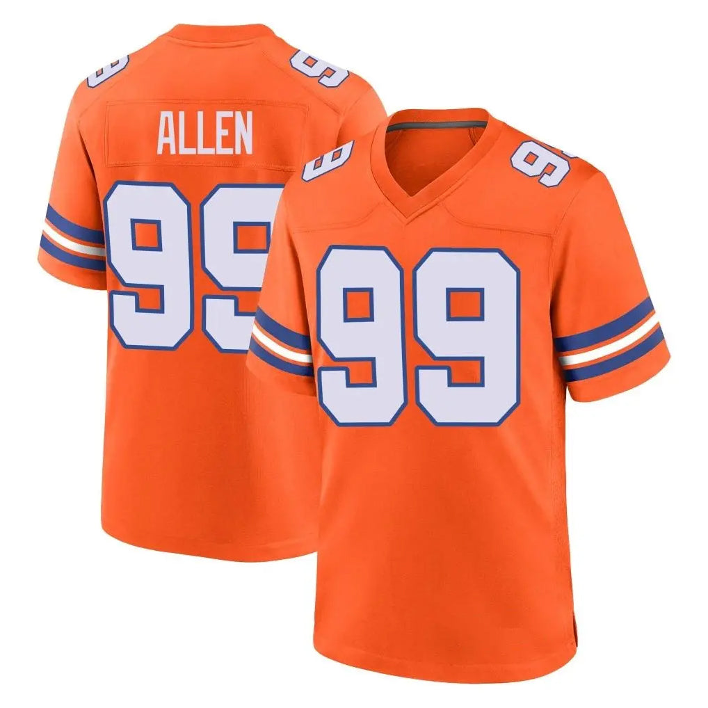 Qdoa D.Broncos #99 Zach Allen Player Orange Alternate Collection Throwback Game Stitched Jerseys