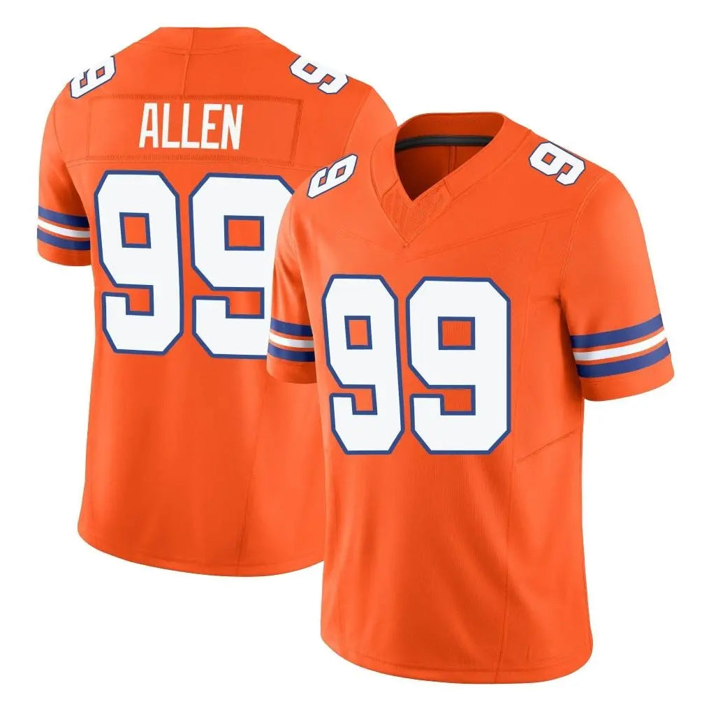 Qdoa D.Broncos #99 Zach Allen Player Orange Limited Alternate Vapor F.U.S.E. Throwback Game Stitched Jerseys