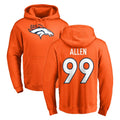 Qdoa D.Broncos #99 Zach Allen Player Orange Pullover Hoodie Limited Stitched Jerseys