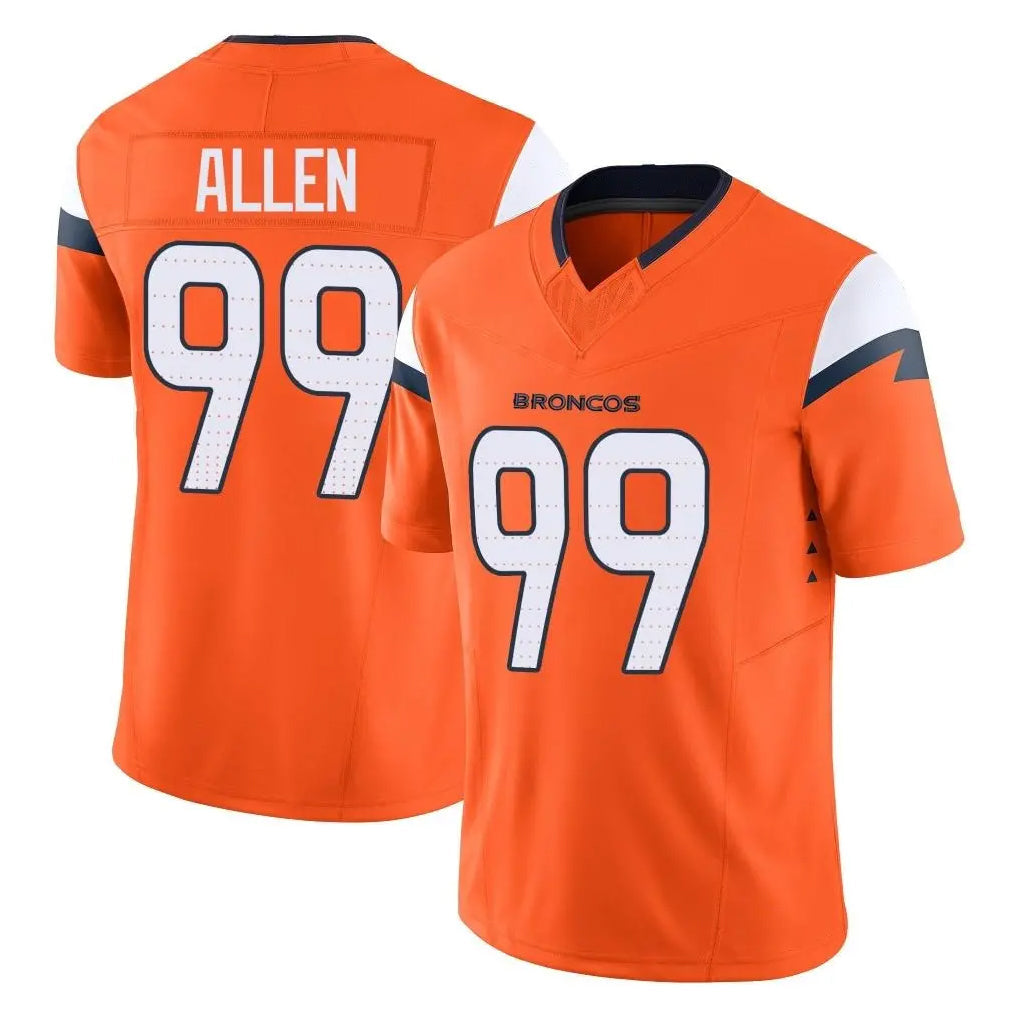 Qdoa D.Broncos #99 Zach Allen Player Orange Vapor F.U.S.E. Limited Home Game Stitched Jerseys
