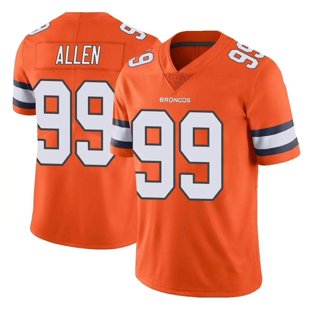 Qdoa D.Broncos #99 Zach Allen Player Orange Vapor Untouchable Limited Home Game Stitched Jerseys