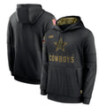 Qdoa D.Cowboys Black Salute to Service Pullover Hoodies Limited Blank Player Stitched Jerseys