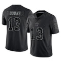 Qdoa D.Cowboys #13 Caleb Downs Player Black Limited Reflective Home Game Stitched Jerseys