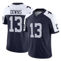 Qdoa D.Cowboys #13 Caleb Downs Player Navy-White Limited Alternate Vapor F.U.S.E. Home Game Stitched Jerseys