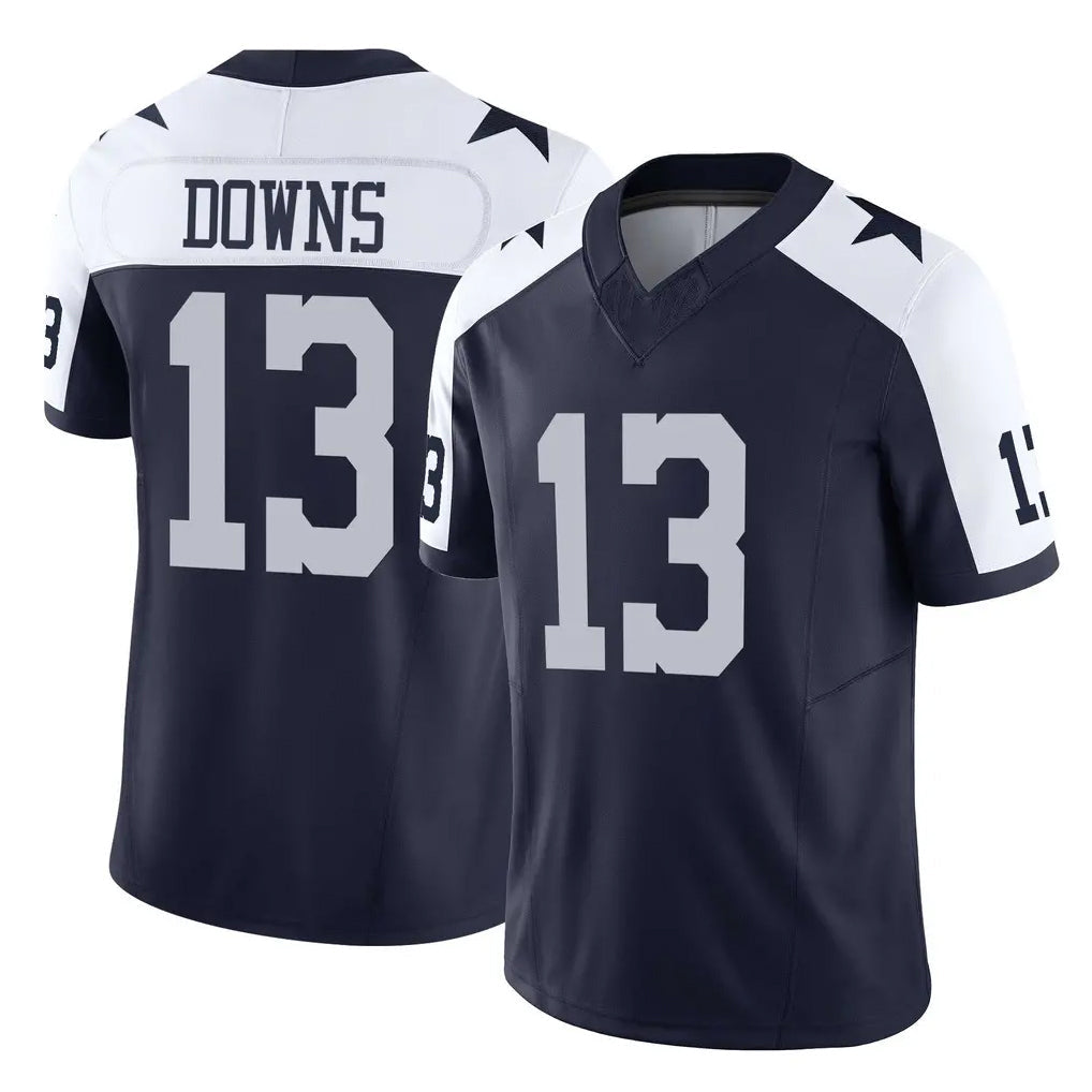 Qdoa D.Cowboys #13 Caleb Downs Player Navy-White Limited Alternate Vapor F.U.S.E. Home Game Stitched Jerseys