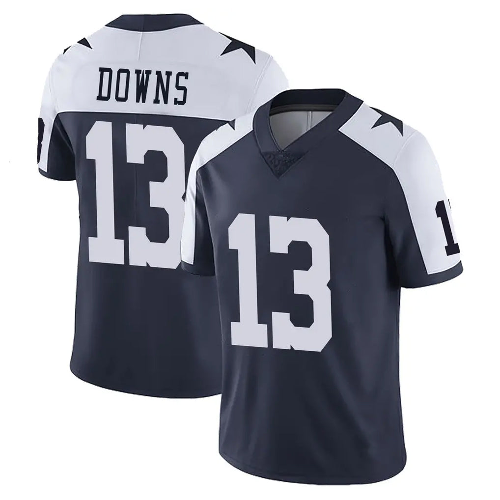 Qdoa D.Cowboys #13 Caleb Downs Player Navy-White Limited Alternate Vapor Untouchable Home Game Stitched Jerseys
