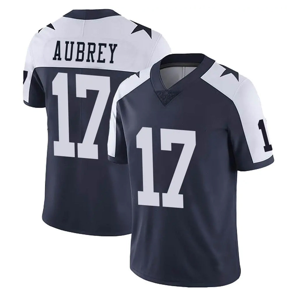 Qdoa D.Cowboys #17 Brandon Aubrey Player Navy-White Limited Alternate Vapor Untouchable Home Game Stitched Jerseys
