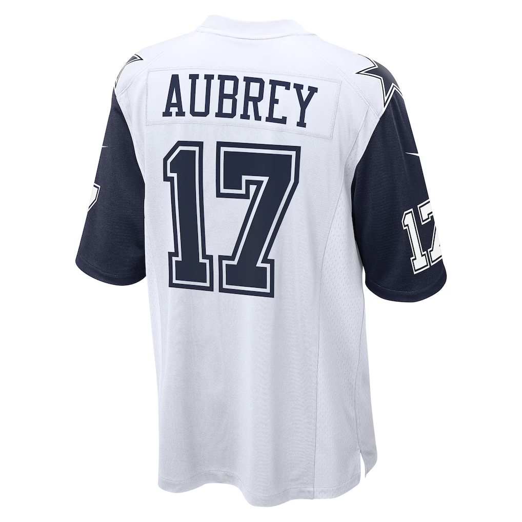 Qdoa D.Cowboys #17 Brandon Aubrey White Alternate Game Team Stitched Jerseys