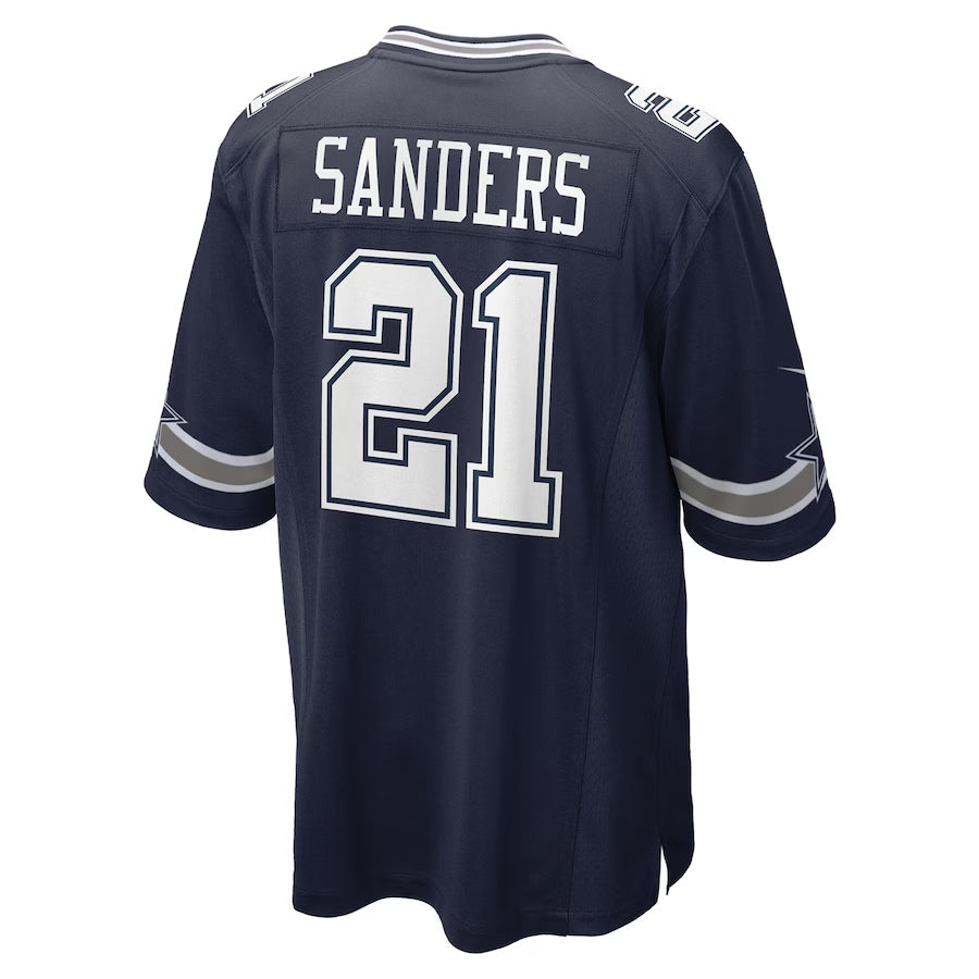 Qdoa D.Cowboys #21 Deion Sanders Player Navy Home Game Stitched Jerseys