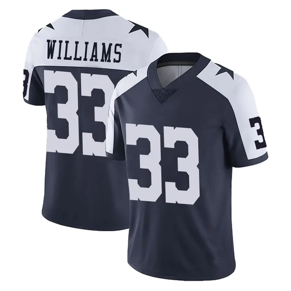 Qdoa D.Cowboys #33 Javonte Williams Player Navy-White Limited Alternate Vapor Untouchable Home Game Stitched Jerseys