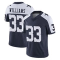 Qdoa D.Cowboys #33 Javonte Williams Player Navy-White Limited Alternate Vapor Untouchable Home Game Stitched Jerseys