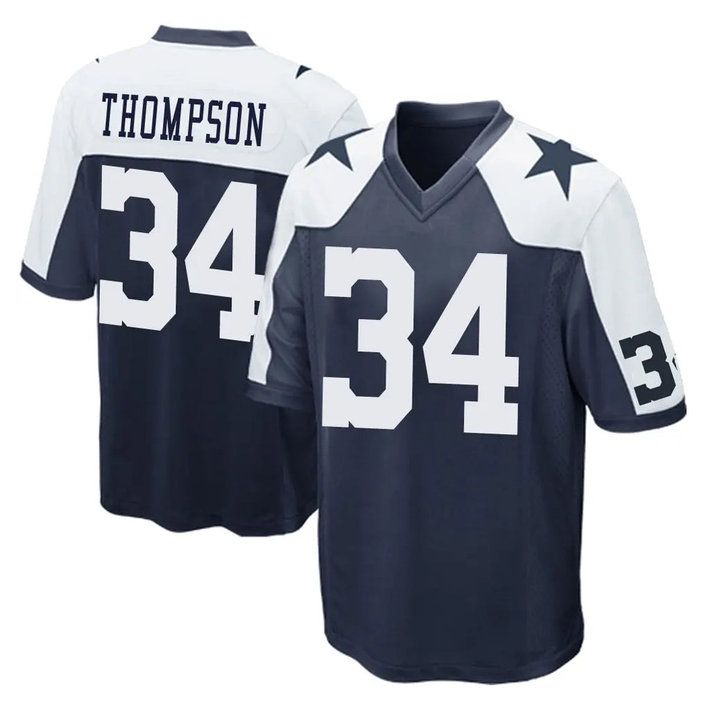 Qdoa D.Cowboys #34 Jalen Thompson Player Navy-White Alternate Home Game Stitched Jerseys