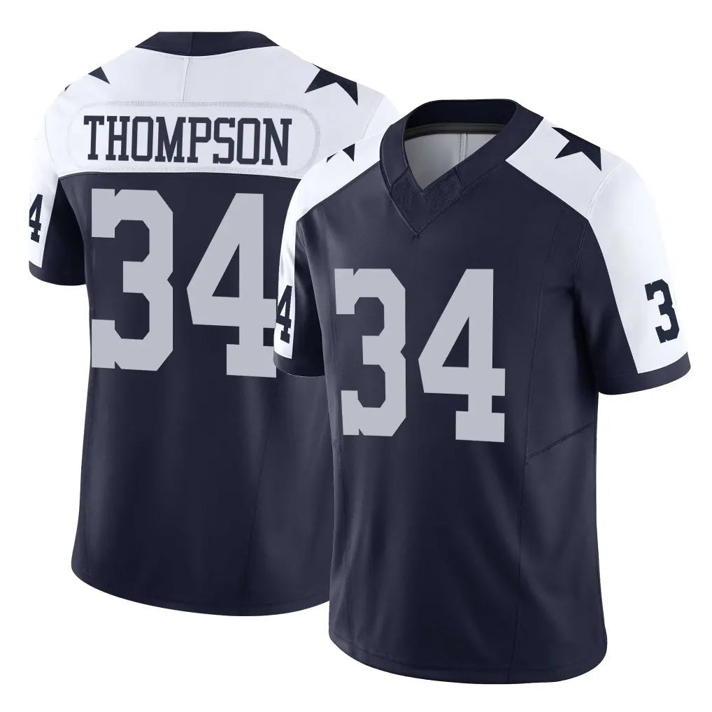 Qdoa D.Cowboys #34 Jalen Thompson Player Navy-White Limited Alternate Vapor F.U.S.E. Home Game Stitched Jerseys