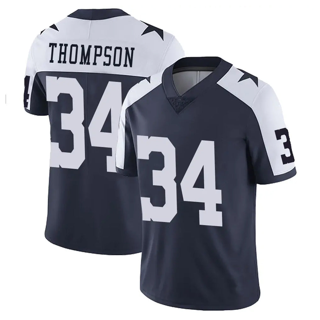 Qdoa D.Cowboys #34 Jalen Thompson Player Navy-White Limited Alternate Vapor Untouchable Home Game Stitched Jerseys