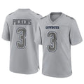 Qdoa D.Cowboys #3 George Pickens Player Gray Atmosphere Fashion Home Game Stitched Jerseys