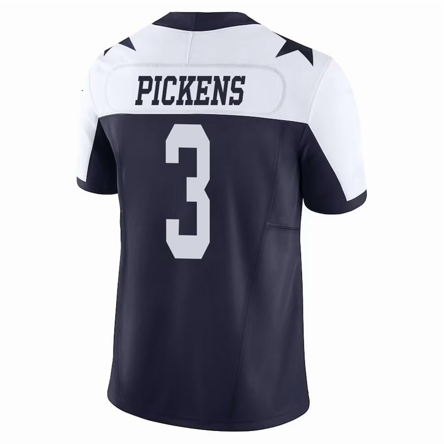 Qdoa D.Cowboys #3 George Pickens Player Navy Throwback Stitched Jerseys